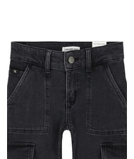 CALVIN KLEIN CK KIDS Blugi pentru copii cu buzunare gri cărbune rgd - Pantaloni pentru copii - 4