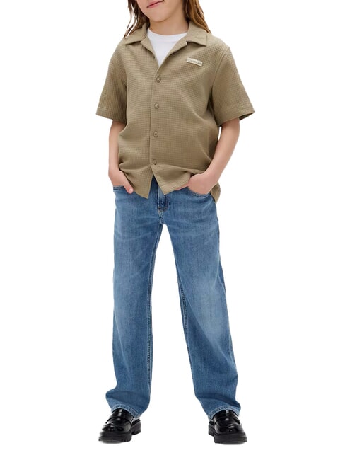 CK KIDS Blugi cu picior lat pentru copii erou albastru spălat - Pantaloni pentru copii