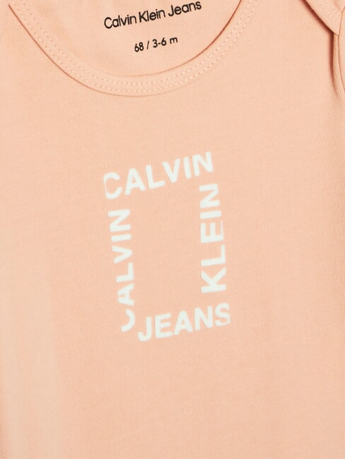 CK KIDS Set de 2 body-uri pentru bebeluși nisip roz / alb strălucitor - Salopete și ținute pentru bebeluși