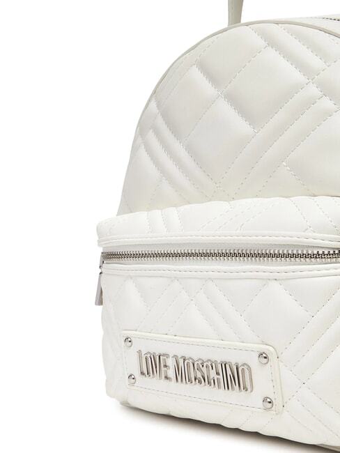 QUILTED Rucsac cu buzunar alb - Genți femei