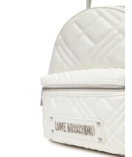 LOVE MOSCHINO QUILTED Rucsac cu buzunar alb - Genți femei - 4