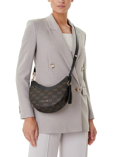 CIRRY Geantă mică de umăr cu ciucure BLACK - Genți femei