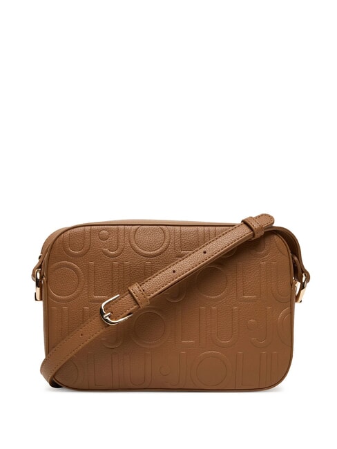 MANHATTAN Geantă medie pentru cameră cu logo în relief piele de căprioară - Genți femei