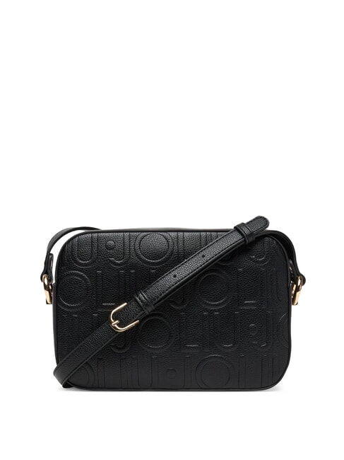 MANHATTAN Geantă medie pentru cameră cu logo &icirc;n relief BLACK - Genți femei