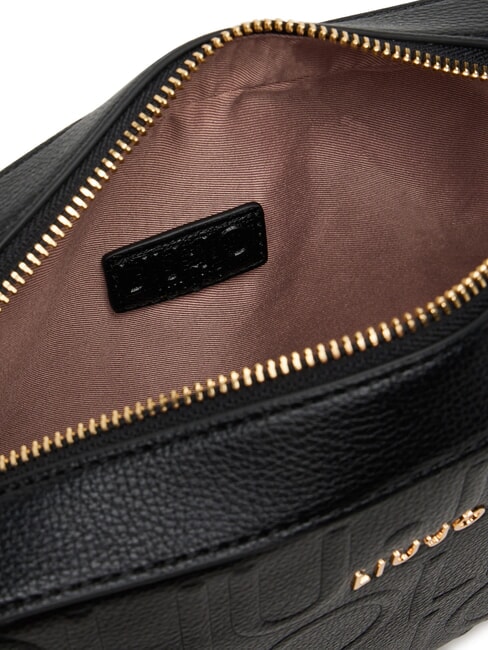 MANHATTAN Geantă medie pentru cameră cu logo &icirc;n relief BLACK - Genți femei