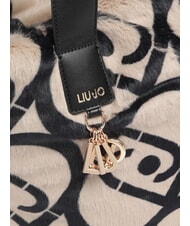 LIUJO VERRY Geantă hobo mare de pluș neutru/negru - Genți femei - 3