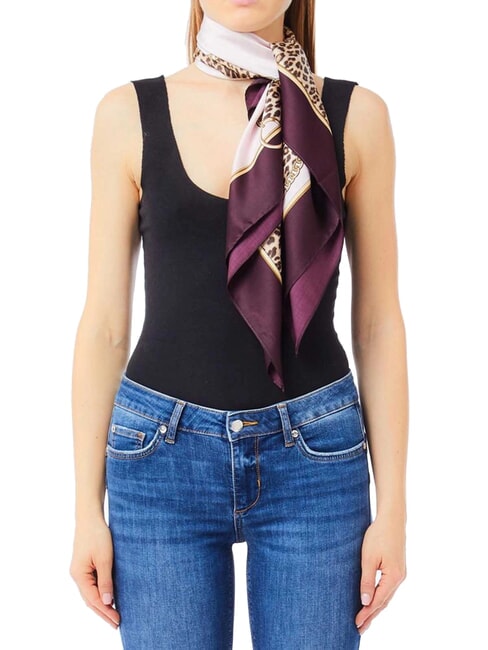 MIX PRINT Eșarfă cu imprimeu integral vinete roșii animalier - Eșarfe