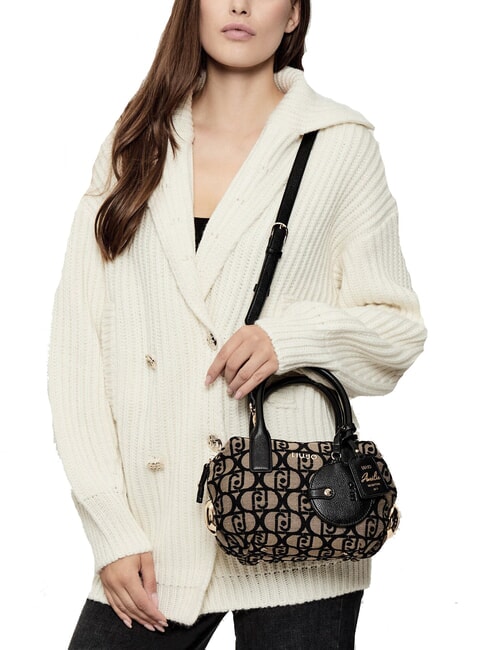 AMELIE Trunchi mic din material jacquard tutun - Genți femei