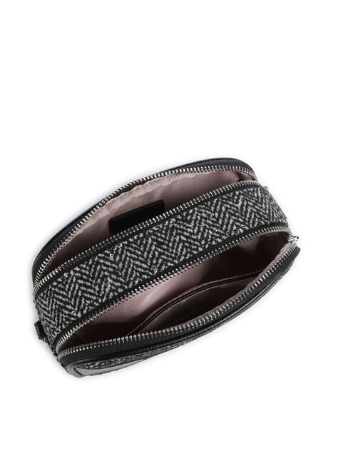 RIDHI Geantă mini de umăr din material herringbone BLACK - Genți femei