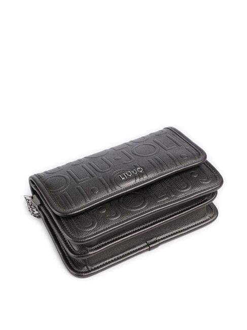 MANHATTAN Geantă convertibilă cu clapă antracit met. - Genți femei