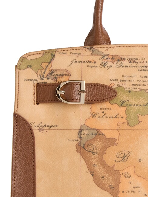 VALLEY GEO Geantă de m&acirc;nă cu curea de umăr castan - Genți femei