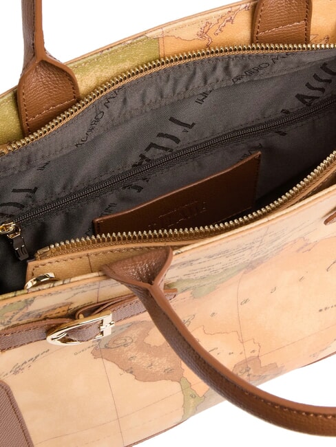 VALLEY GEO Geantă de m&acirc;nă cu curea de umăr castan - Genți femei