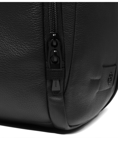 RUSSEL Rucsac din piele pentru laptop de 15,6" negru - Rucsacuri pentru laptop