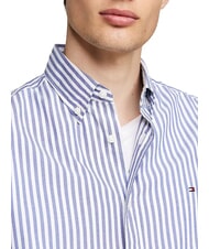 TOMMY HILFIGER TH Stripes Cămașă de bumbac albastru mediu / alb optic - Cămăși pentru bărbați - 3