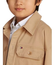 TOMMY HILFIGER TH KIDS Jachetă Overshirt kaki clasic - cămăși pentru copii - 3