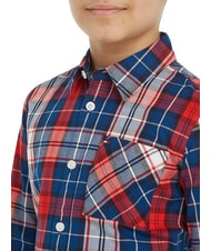 TOMMY HILFIGER TH KIDS Tartan Cămașă de bumbac cec albastru - cămăși pentru copii - 3