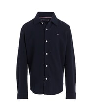 TOMMY HILFIGER TH KIDS Cămașă de bumbac cerul deșertului - cămăși pentru copii - 4