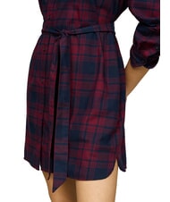 TOMMY HILFIGER TH JEANS  Rochie tartan carouri roșii de iarnă - Haine de femeie - 3