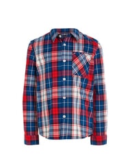 TOMMY HILFIGER TH KIDS Tartan Cămașă de bumbac cec albastru - cămăși pentru copii - 4