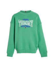 TOMMY HILFIGER TH KIDS Hanorac din amestec de bumbac verde de coastă - Hanorac pentru bebeluși - 4