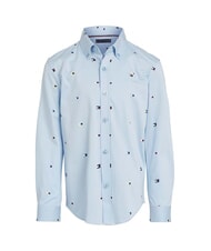 TOMMY HILFIGER TH KIDS Cămașă cu mânecă lungă din bumbac vas albastru - cămăși pentru copii - 4