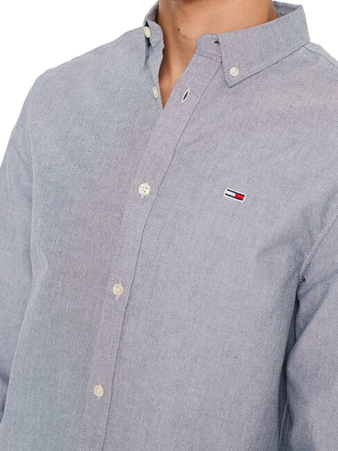 TH JEANS Cămașă de bumbac bleumarin noapte întunecată - Cămăși pentru bărbați