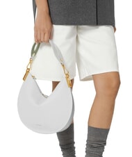 COCCINELLE SUNUP Geantă de umăr medie din piele coniac/negru - Genți femei - 4