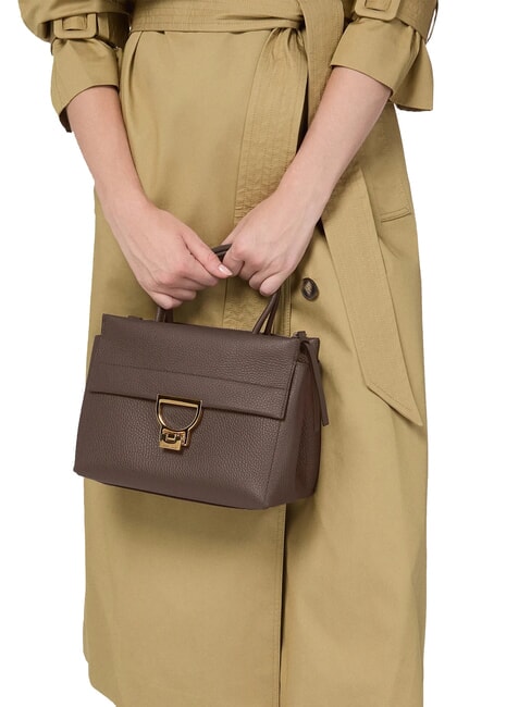 ARLETTIS Geanta de mana din piele ciocanita coacăze - Genți femei