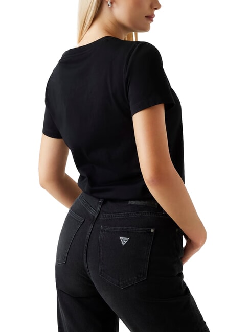 SS CN KRYSTAL TRIANGLE Tricou cu mânecă scurtă, cu ținte și strasuri jetbla - tricou