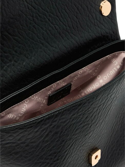 MEHMET Geantă de umăr cu lanț în două culori BLACK - Genți femei