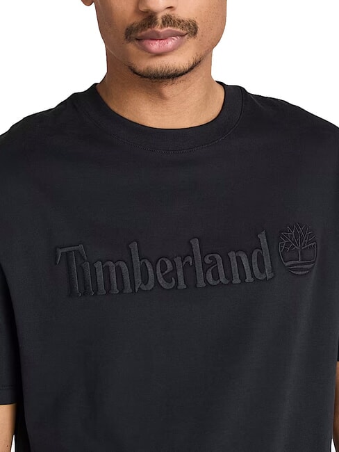 EMBROIDERY TONAL Tricou din bumbac BLACK - tricou