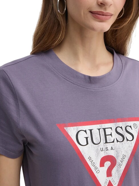 CLASSIC FIT LOGO Tricou cu logo spălare violetă - tricou