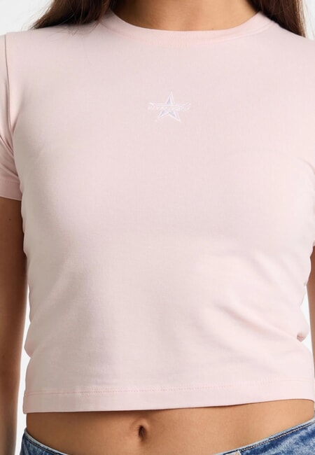 SS CN EMB STAR  tricouri blush bumbac - tricou