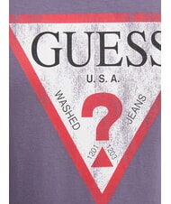 GUESS CLASSIC FIT LOGO Tricou cu logo spălare violetă - tricou - 4