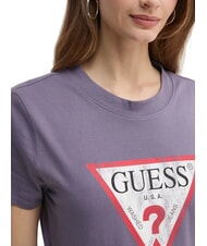 GUESS CLASSIC FIT LOGO Tricou cu logo spălare violetă - tricou - 3