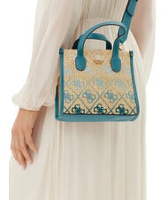 GUESS SILVANA Geanta de mana mini, cu curea de umar logo-ul teal - Genți femei - 4