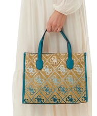 GUESS SILVANA Geanta de umar logo-ul teal - Genți femei - 4