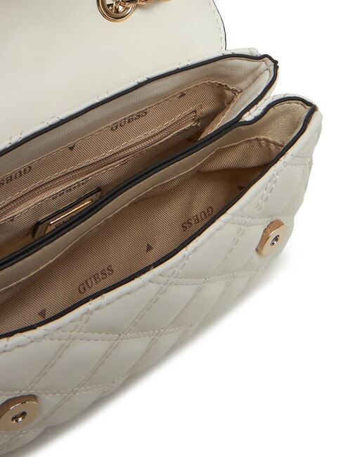 GIULLY Mini geantă matlasată cu clapă aproape alb - Genți femei