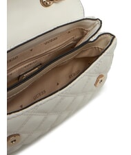 GUESS GIULLY Mini geantă matlasată cu clapă aproape alb - Genți femei - 4