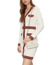 GUESS GIULLY Mini geantă matlasată cu clapă aproape alb - Genți femei - 5