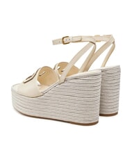 GUESS TANVEE Sandale espadrile cu platformă înaltă crem/auriu - Pantofi femei - 5