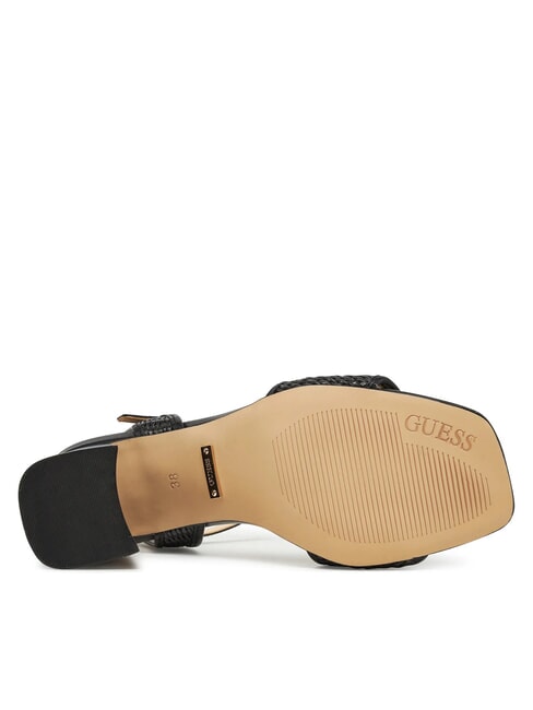 GANIKA Sandale &icirc;nalte cu bandă din rafie BLACK - Pantofi femei