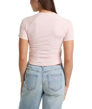 GUESS JEANS LOGO CALIFORNIA Tricou scurt, elastic, crop blush bumbac - tricou - 2