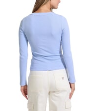 GUESS JEANS EMBRO Tricou cu mânecă lungă și nervuri - tricou