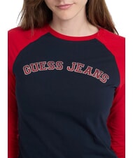 GUESS JEANS RAGLAN BLOCK Tricou cu mânecă lungă și imprimeu îndrăzneț ocean multi - tricou - 3