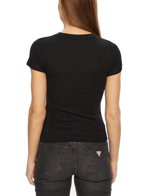 EMBRO SLIM Tricou cu mânecă scurtă și nervuri jetbla - tricou