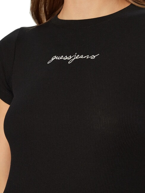 EMBRO SLIM Tricou cu mânecă scurtă și nervuri jetbla - tricou