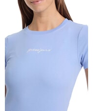 GUESS JEANS EMBRO SLIM Tricou cu m&acirc;necă scurtă și nervuri albastru zendy proaspăt - tricou - 3