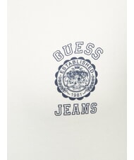 GUESS JEANS LOGO STAMP Tricou slim fit cu mânecă scurtă erica albă pură - tricou - 4