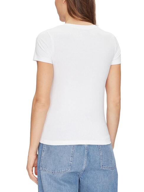 FLOWER Tricou slim fit cu mânecă scurtă alb purpuriu - tricou